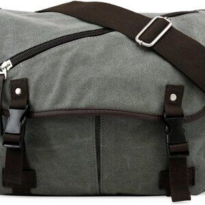 Men Messenger Bag College Shoulder Canvas Vintage Crossbody Military Satchel Bag